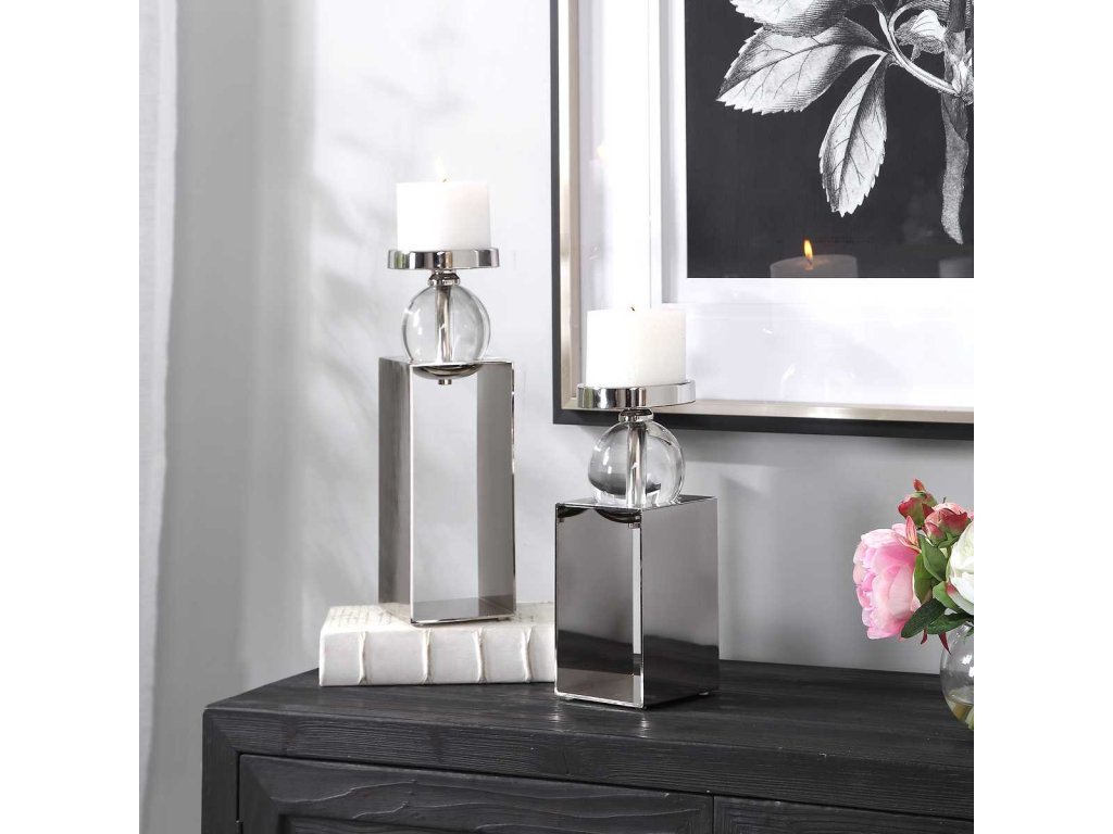 Lucian Candleholders, S/2 - image 1