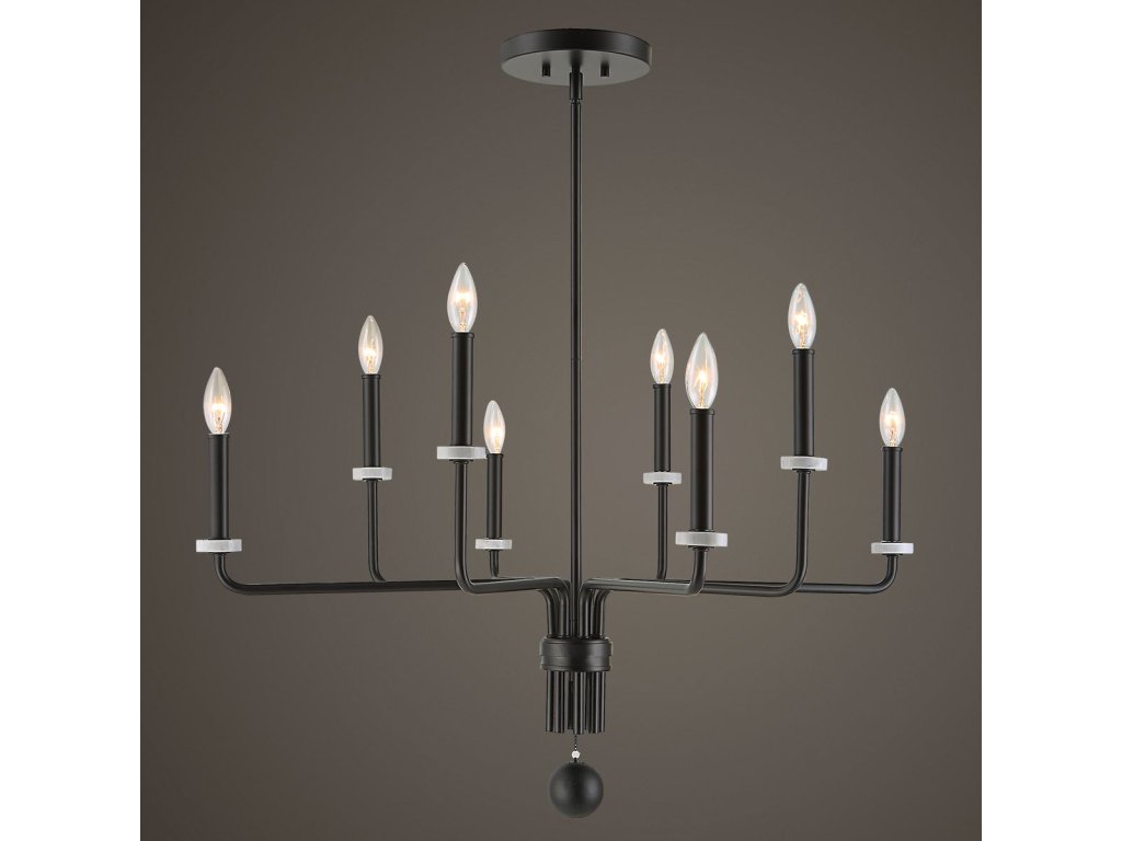 Ebony Elegance, 8 Lt Chandelier - image 1