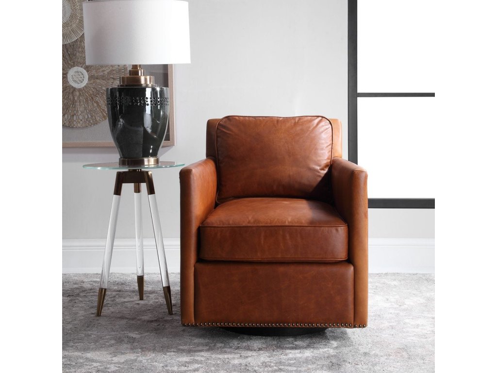 Roosevelt Swivel Chair - Cognac - image 7