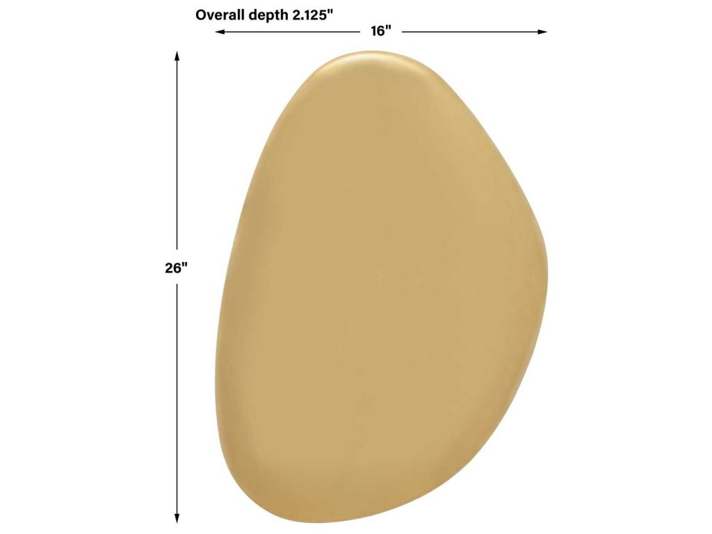 Jelly Bean Wall Sculpture - 26X16 Gold - image 5