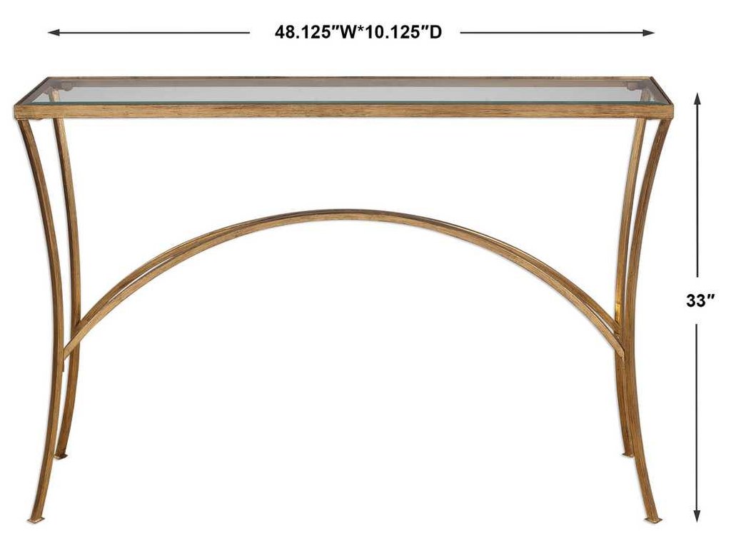 Alayna Console Table, Gold - image 3