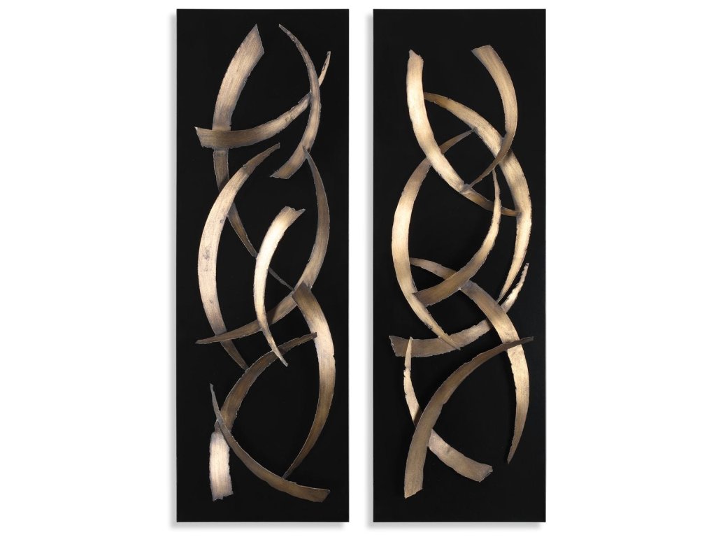 Brushstrokes Metal Wall Panels, S/2 - main image
