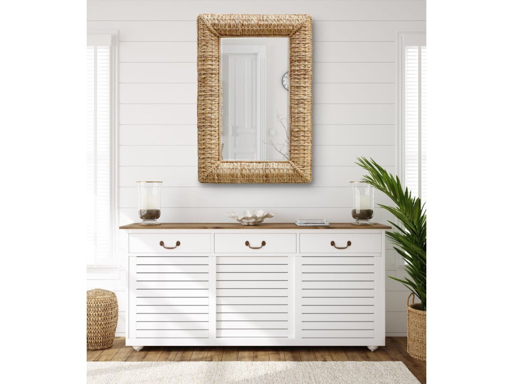 Twisted Seagrass Rectangle Mirror - image 1