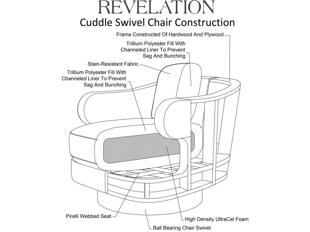 Cuddle Swivel Chair - Snuggle Vanilla - image 4