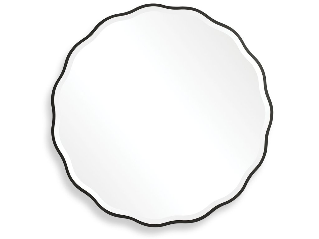 Aneta Round Mirror, Black - main image