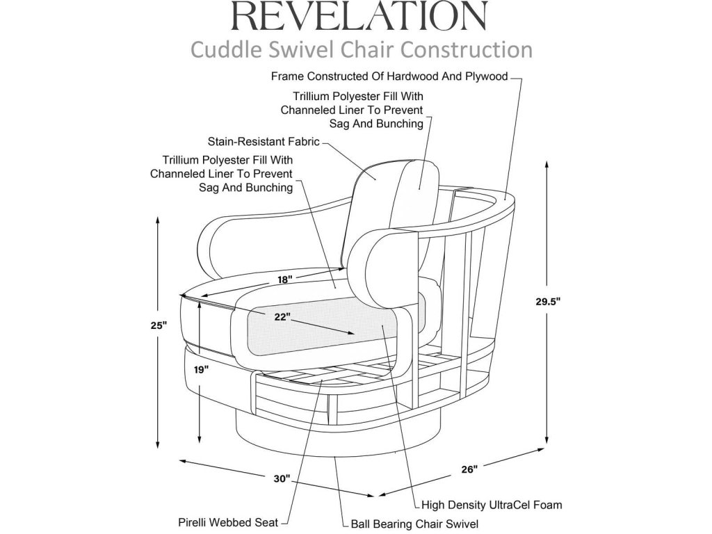 Cuddle Swivel Chair - Snuggle Vanilla - image 5