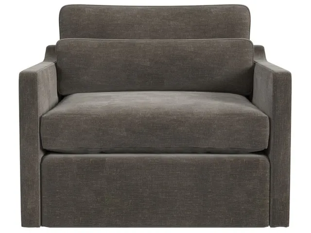 Slope Swivel Chair-And-A-Half - Lux Graphite