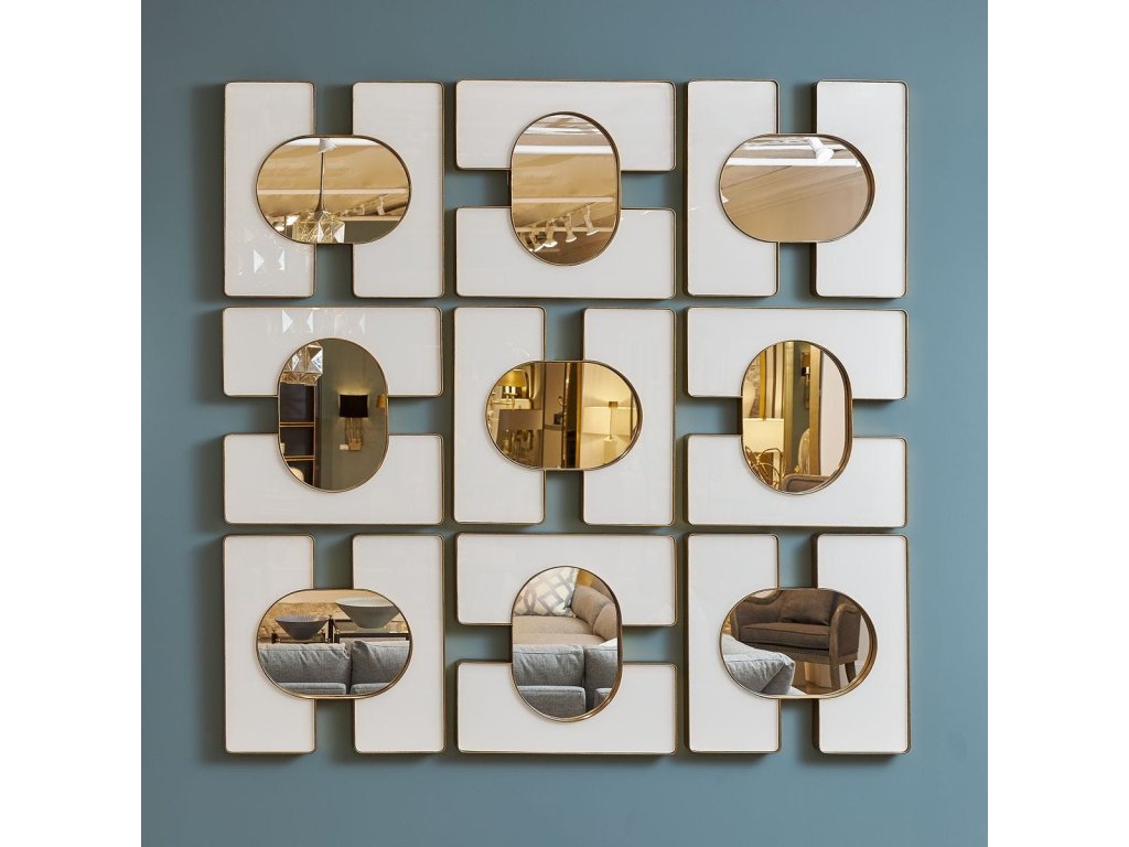 Embrace Square Mirror - 24X24 White - image 1