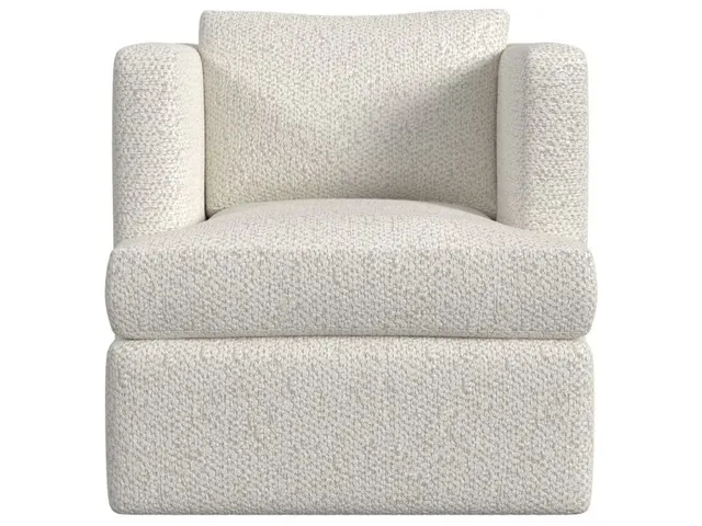 Elevated Swivel Chair - Cuddly Cream