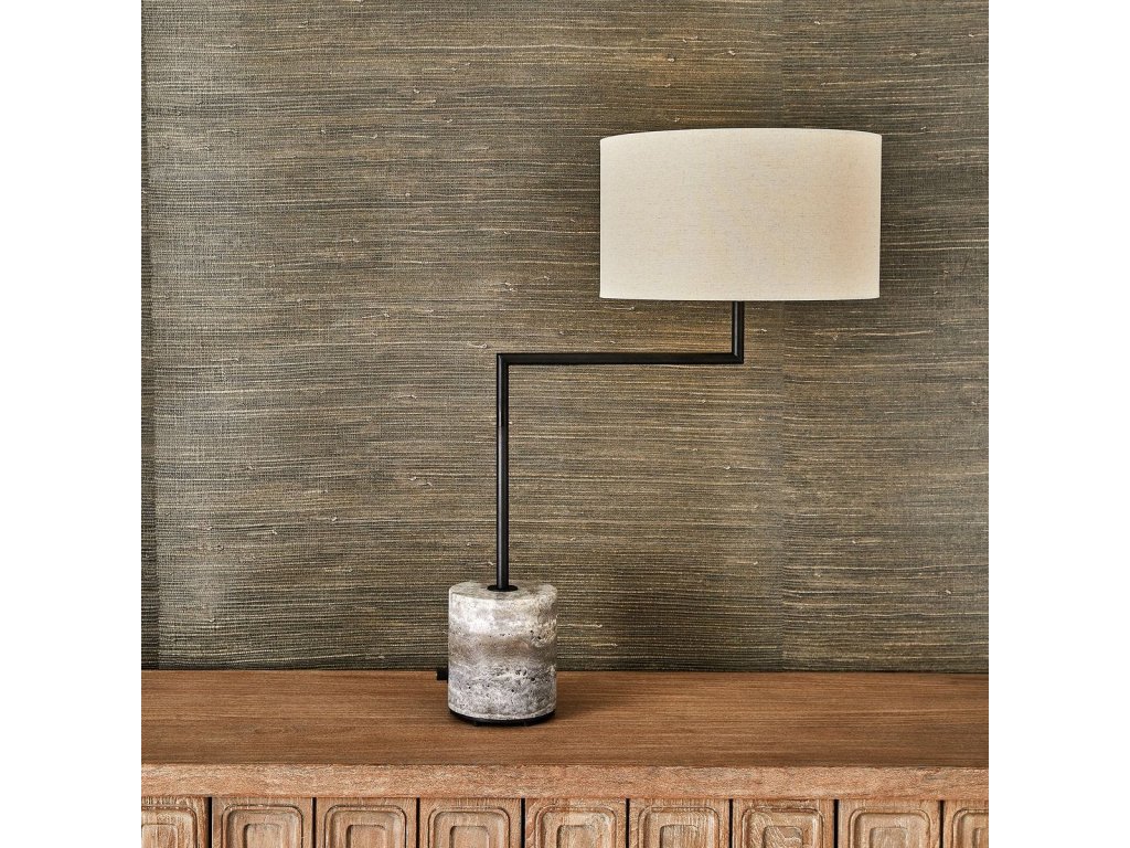 Pivot Table Lamp - Travertine/Bronze - image 3
