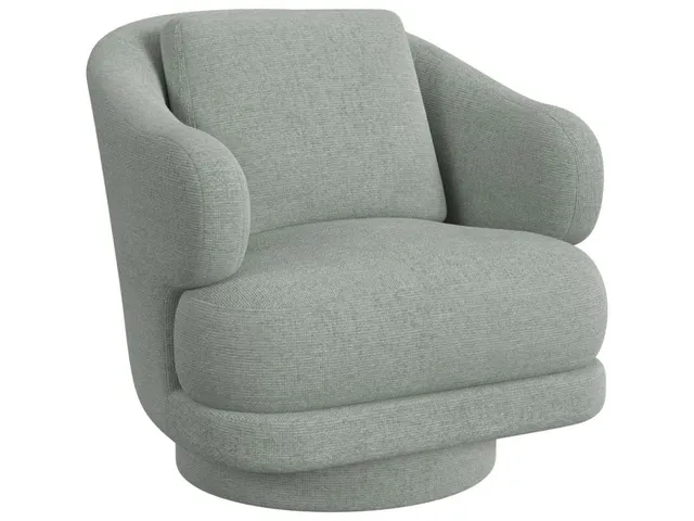 Cuddle Swivel Chair - Criss Cross Sea Salt