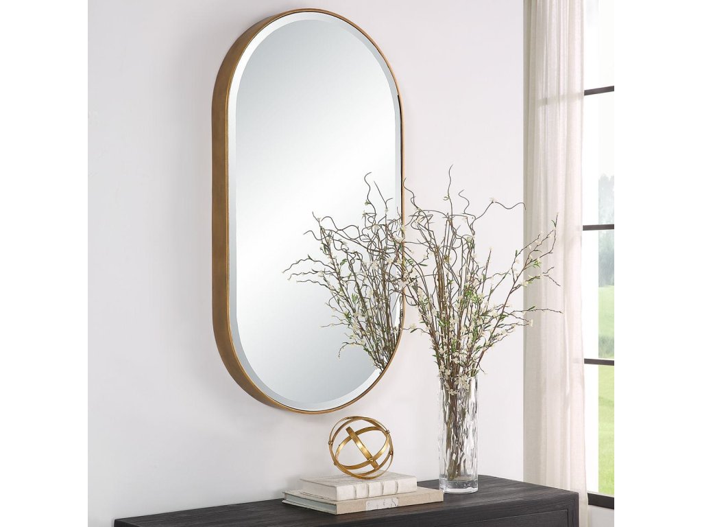 Lago Oval Mirror, Gold - image 4