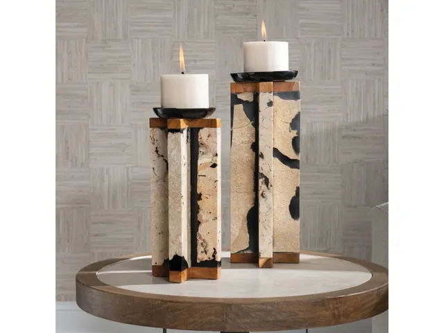 Illini Candleholders, S/2 - Alternative View