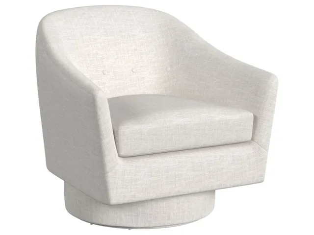 Coupe Swivel Chair - Lovely Linen Cream