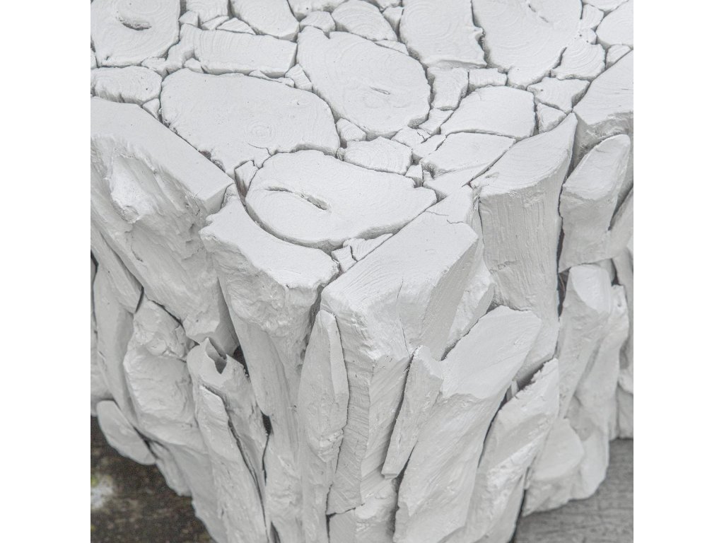 Teak Root Bunching Cube, White - image 3