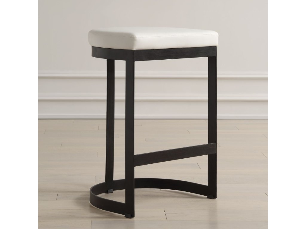 Ivanna Counter Stool, Black - White - image 1