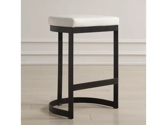 Ivanna Counter Stool, Black - White - Alternative View