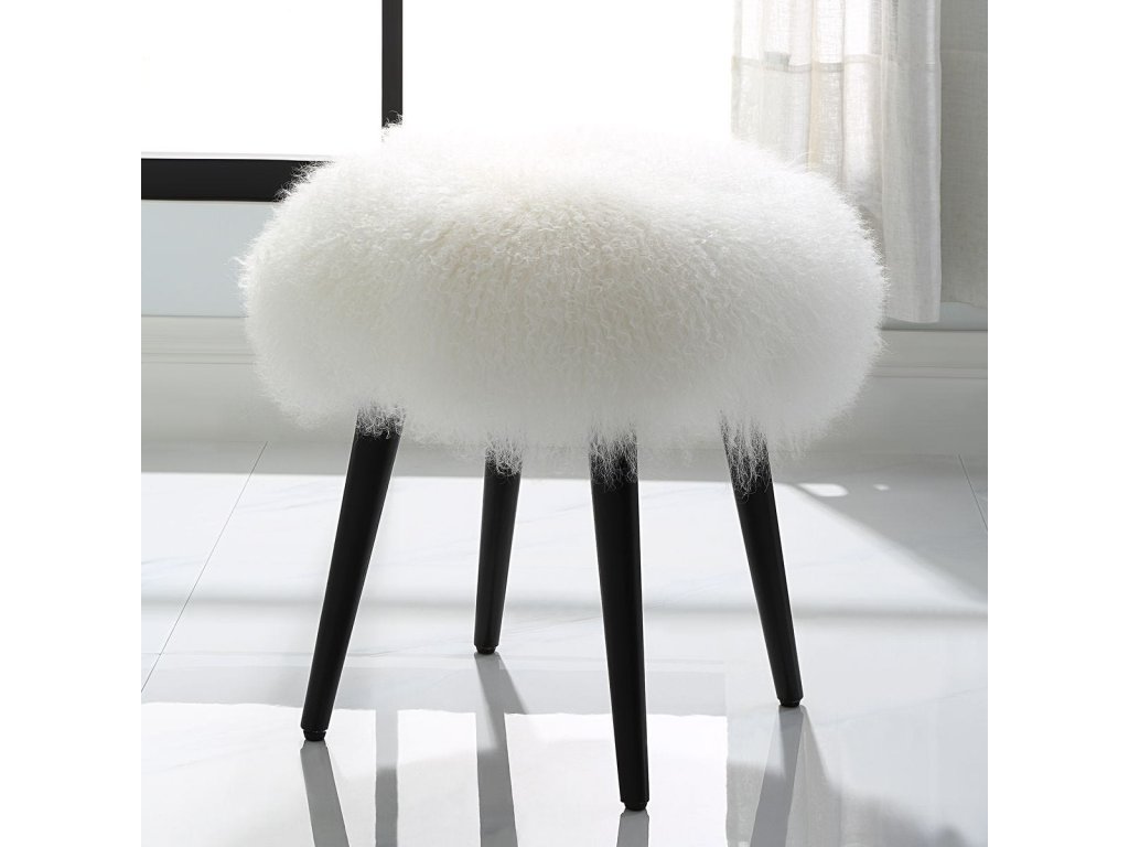 Wooly Accent Stool - image 1