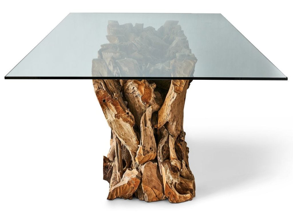 Teak Root Dining Table - Rectangle Natural, 2 Cartons - image 3