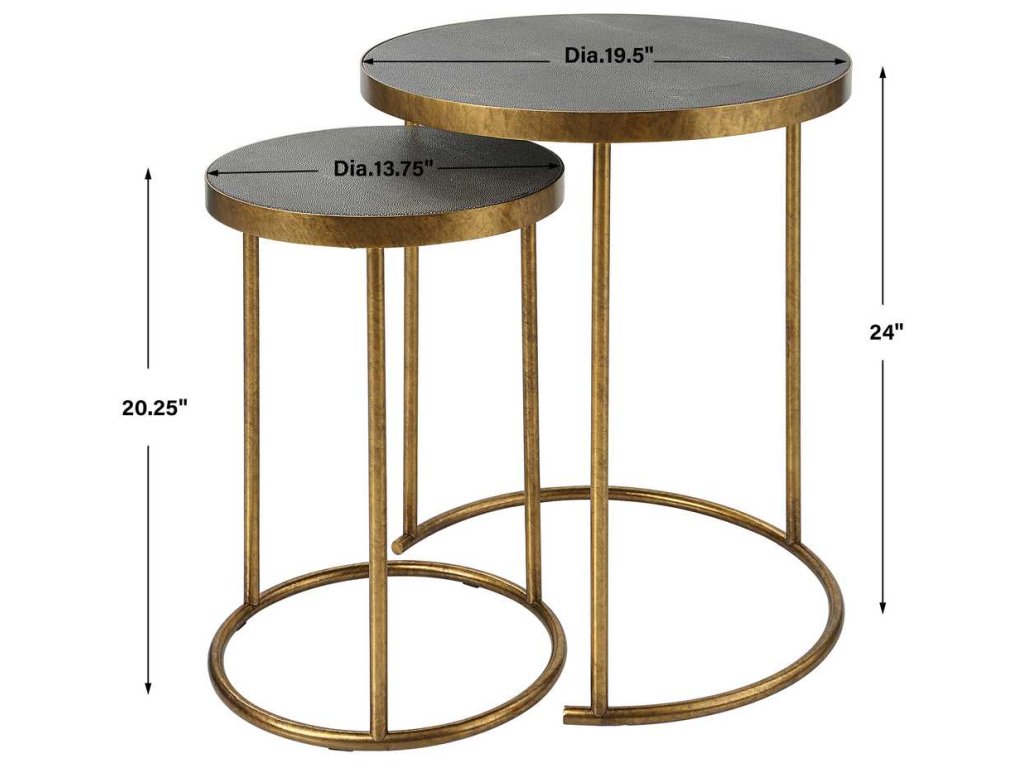 Aragon Nesting Tables, S/2, Gray - image 7