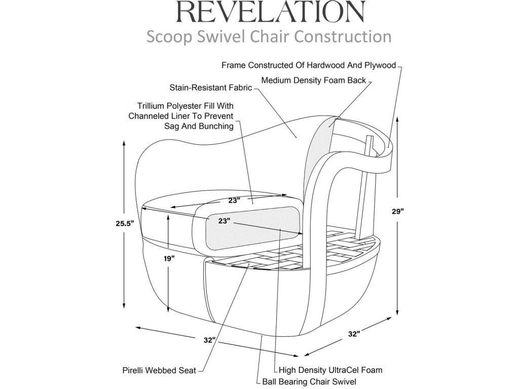 Scoop Swivel Chair - Snuggle Vanilla - image 4