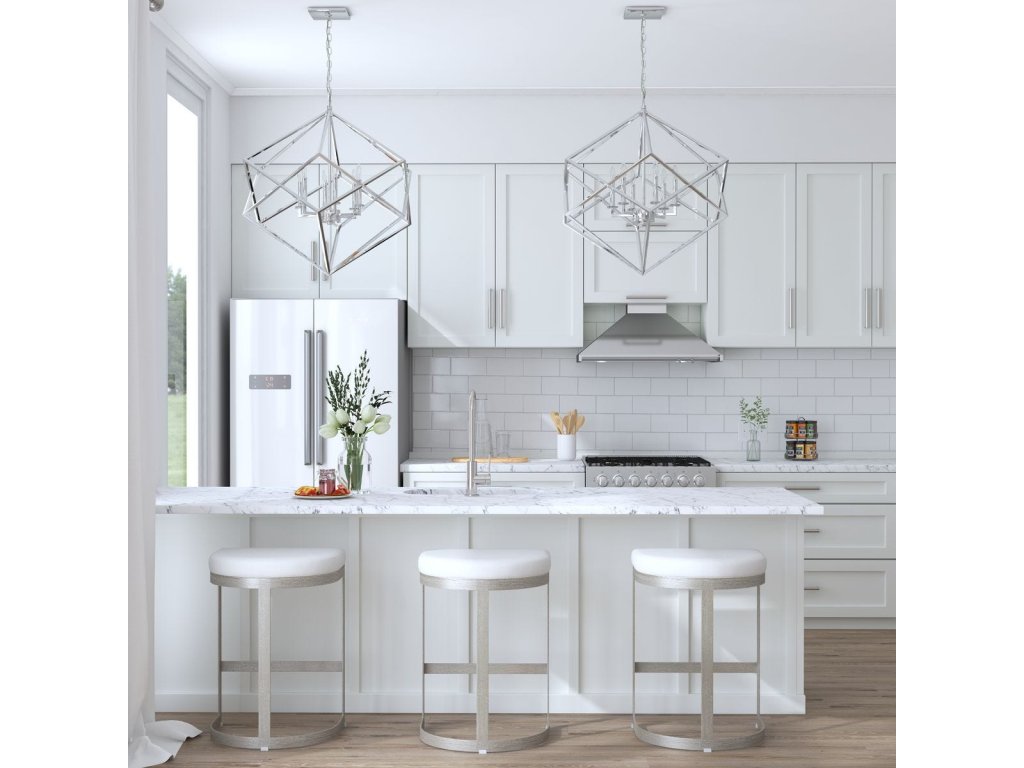 Ivanna Counter Stool, Silver - White - image 1