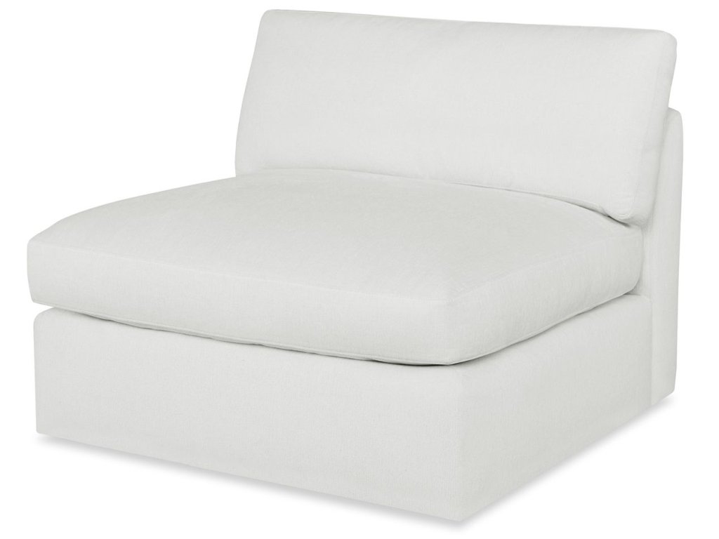 Slope Sofa, Armless - Alabaster Chenille - image 3