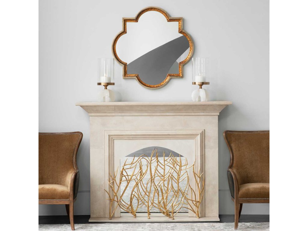 Gold Branches Decorative Fireplace Screen - image 2