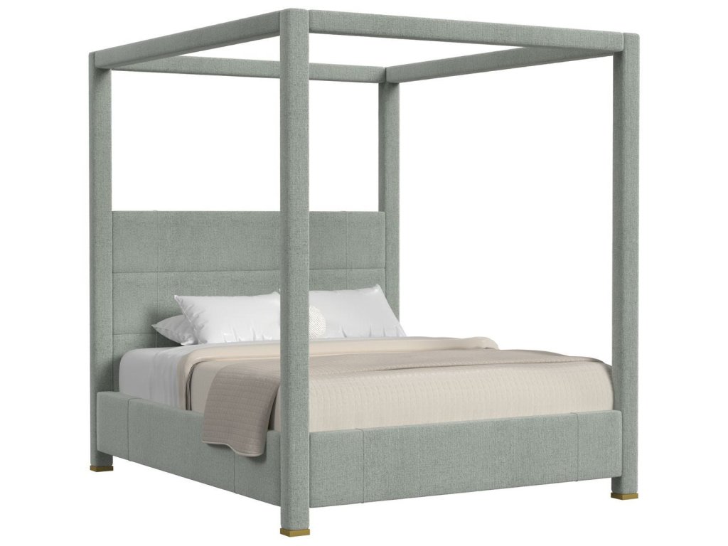 Hibernate Canopy Bed, King - Criss Cross Sea Salt, 2 Cartons - main image