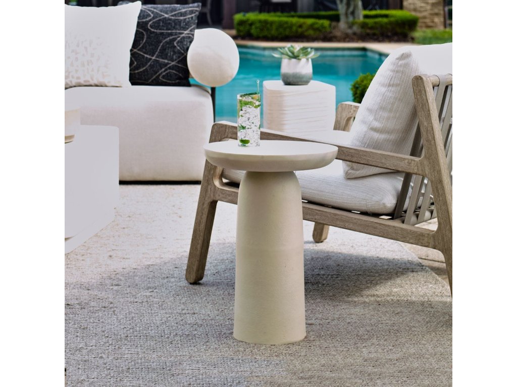Joppa Outdoor Accent Table, Warm White - image 1