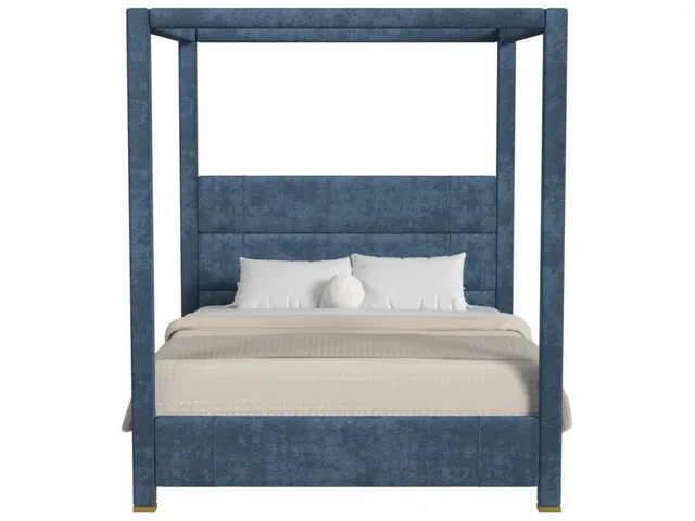 Hibernate Canopy Bed, King - Lux Peacock , 3 Cartons