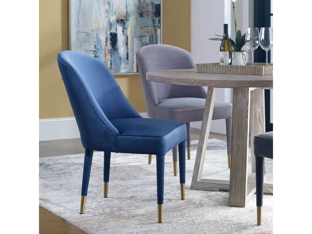 Brie Armless Chair, Sapphire, 2 Per Box, Priced Each - image 1