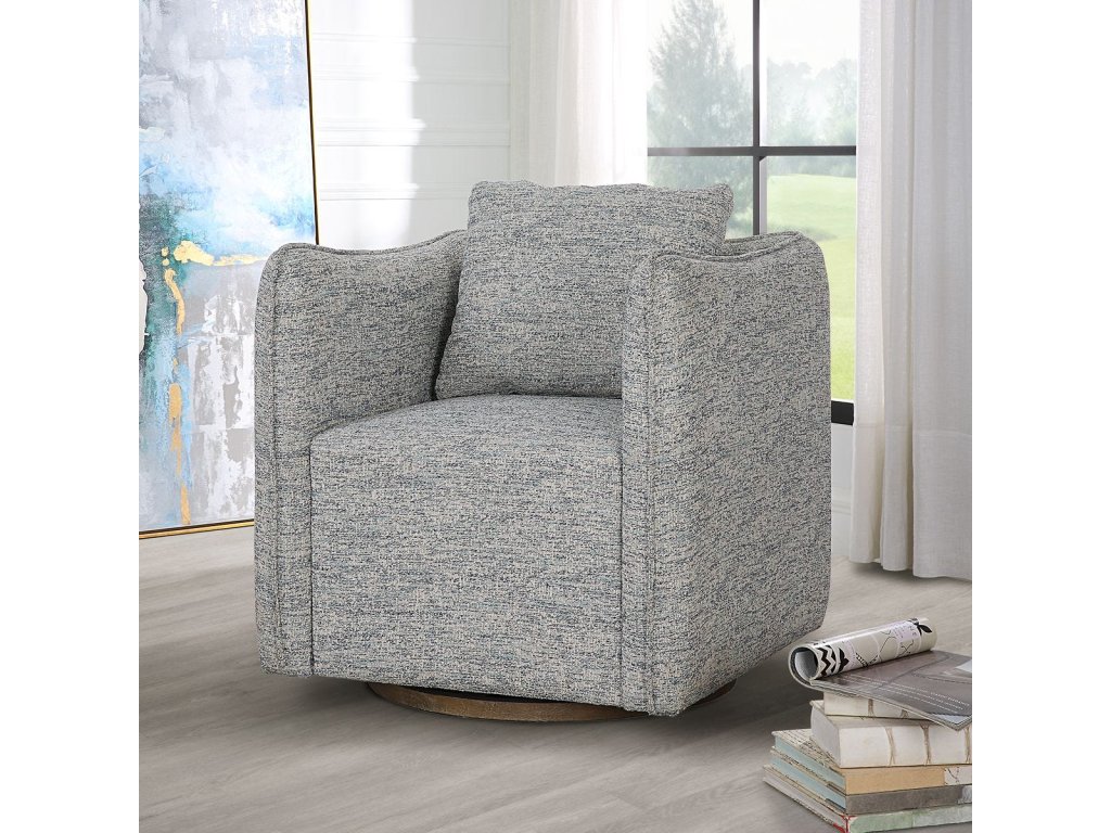 Corben Swivel Chair, Blue - image 1