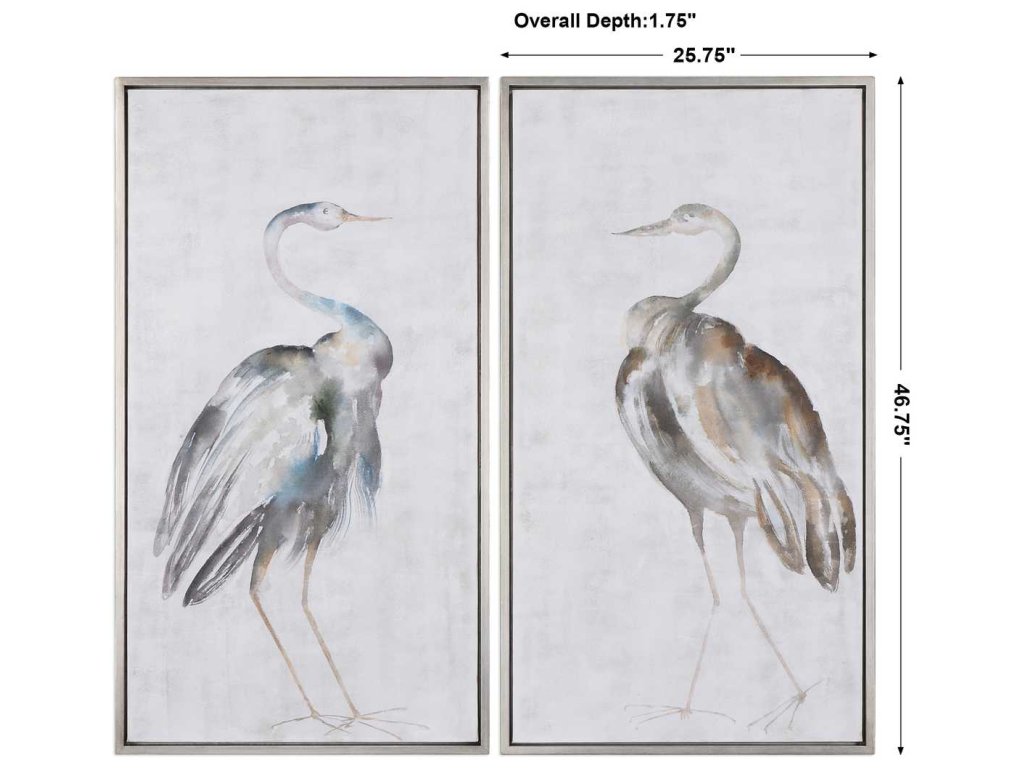 Summer Birds Hand Painted Canvases, S/2 - image 3
