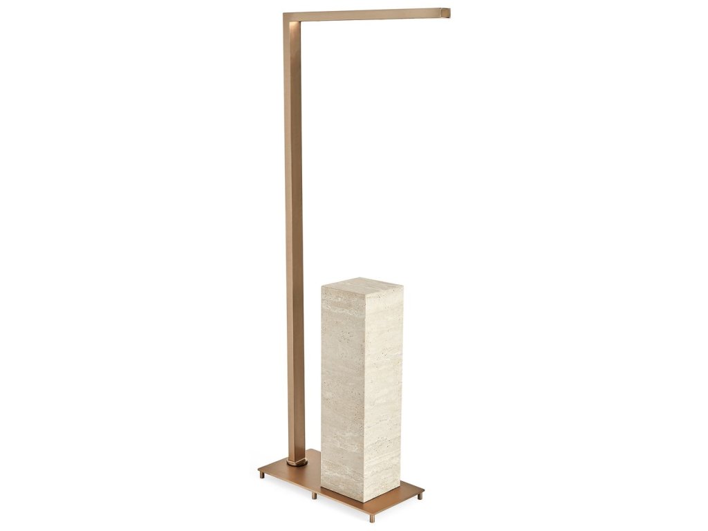 Illume Drink Stand - Travertine/Brass - main image