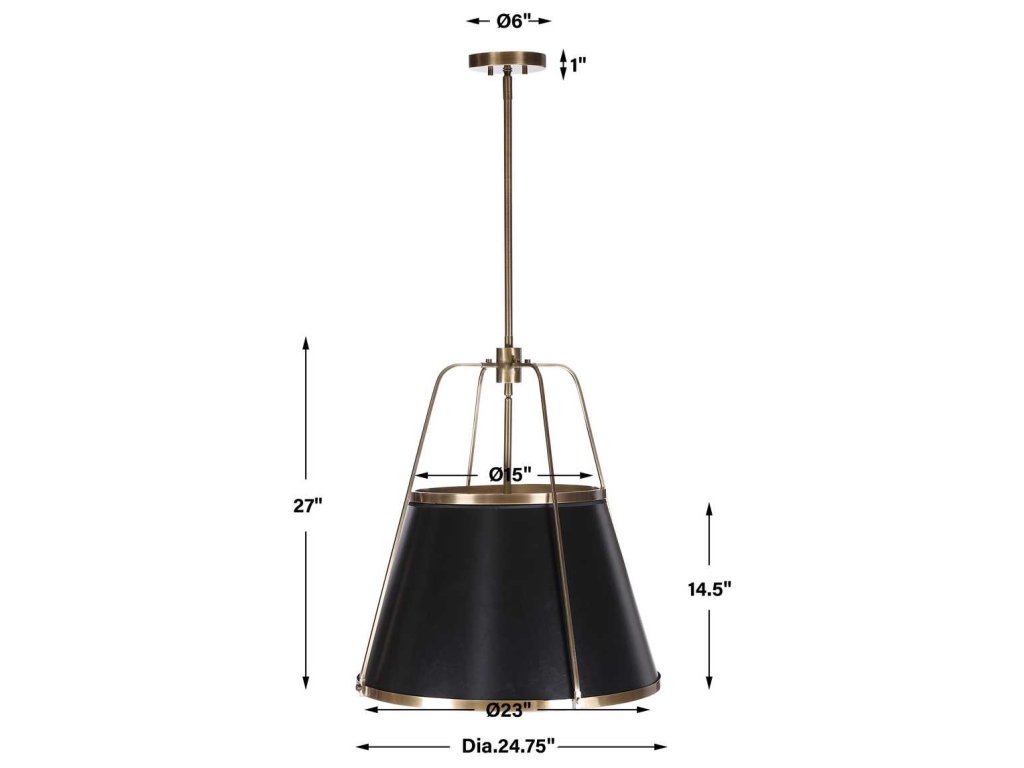 Leather Classic, 4 Lt Pendant - Black - image 8