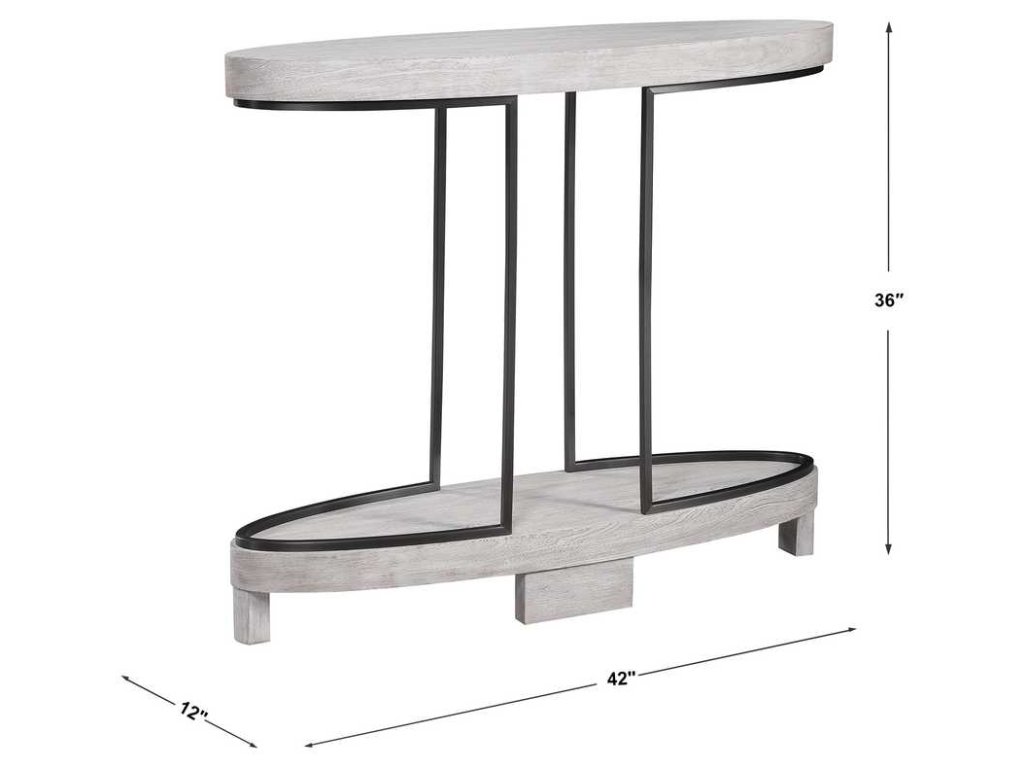 Ovoid Console Table - Scrubbed Elm - image 6
