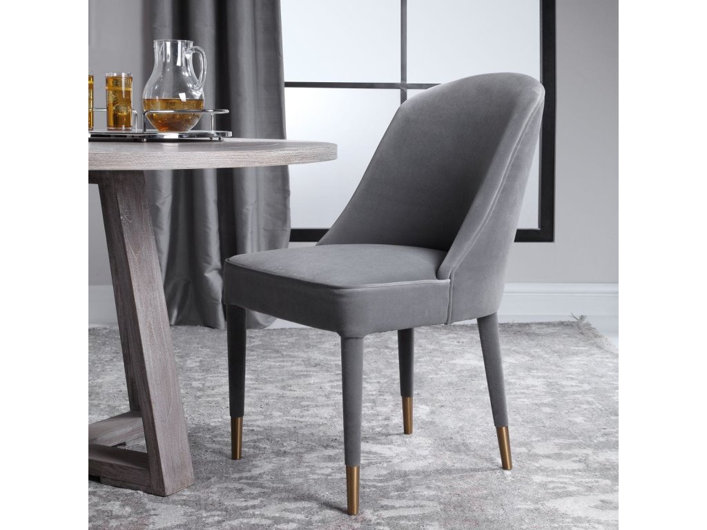 Brie Armless Chair, Gray, 2 Per Box, Priced Each - image 1