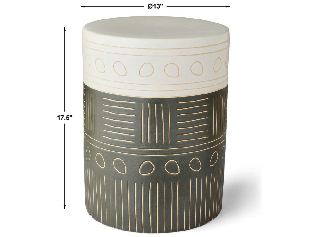 Hieroglyphics Garden Stool - image 3