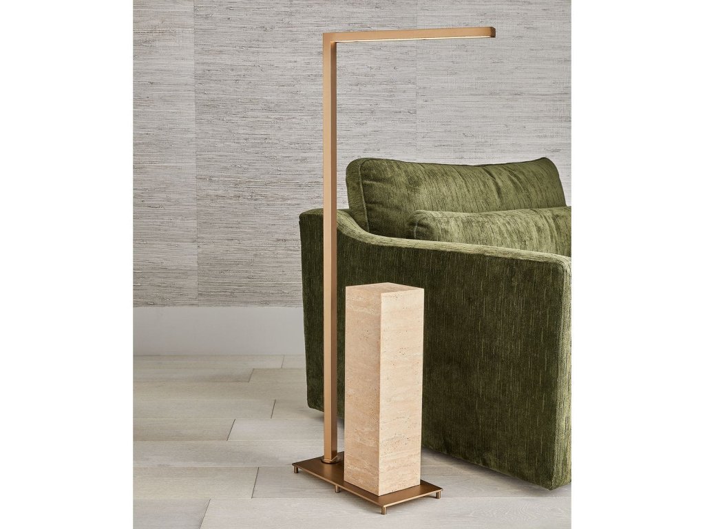 Illume Drink Stand - Travertine/Brass - image 6