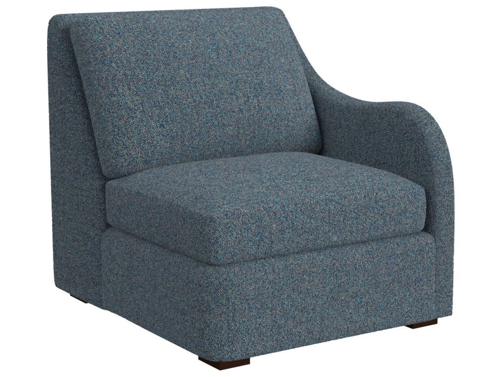 Little Wave Sofa, Right Arm Facing - Tweedy Bird Jewel - image 1