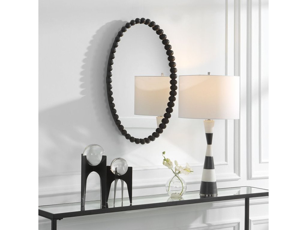 Serna Oval Mirror, Black - image 4