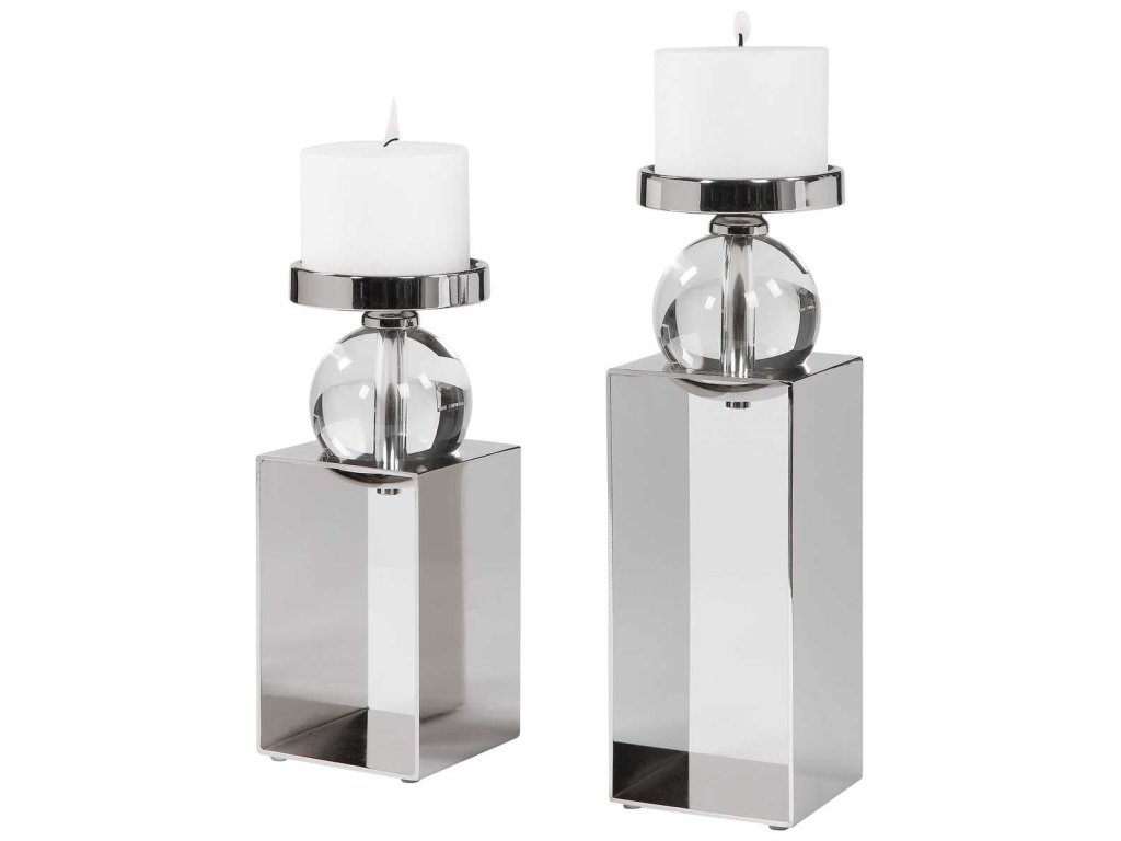 Lucian Candleholders, S/2 - image 4