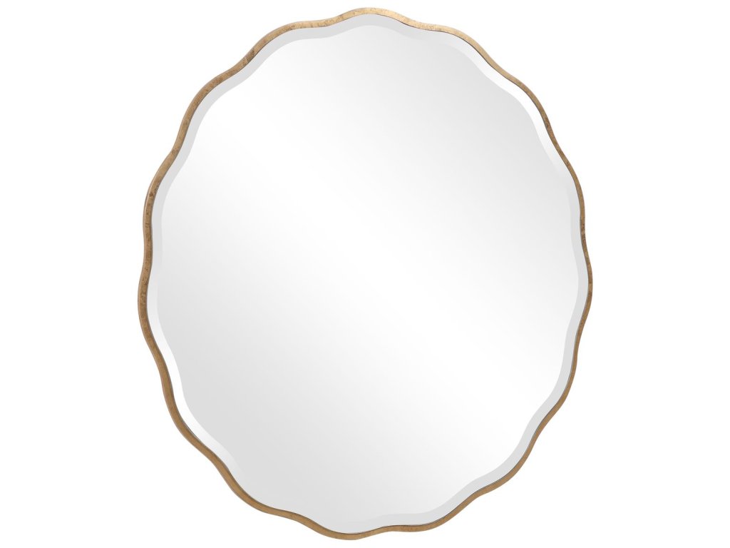 Aneta Round Mirror, Gold - image 3