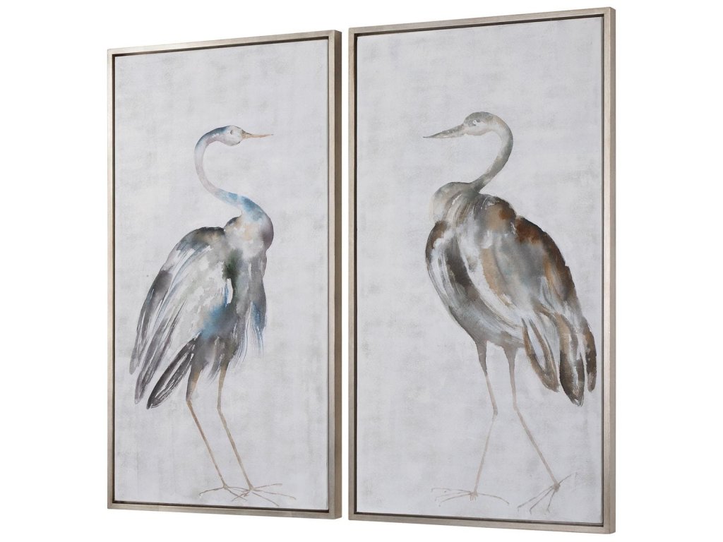 Summer Birds Hand Painted Canvases, S/2 - image 2