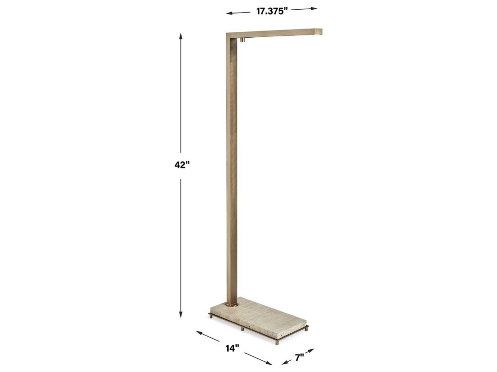 Illume Floor Lamp - Travertine/Brass - image 7