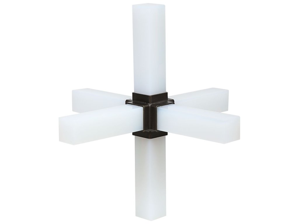 Double Cross Sculpture - Opaline Crystal - image 2