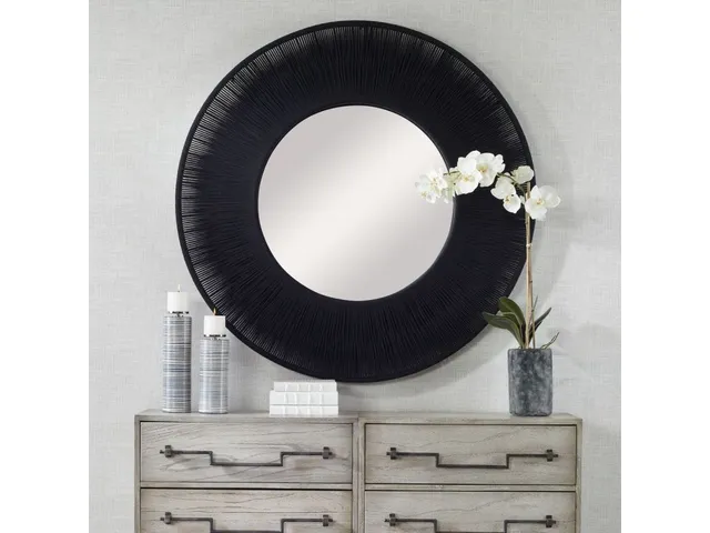Sailor'S Knot Round Mirror, Black - Alternative View