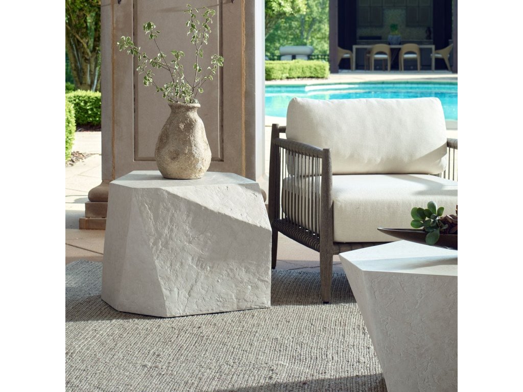 Parra Outdoor Side Table, Limestone - image 1