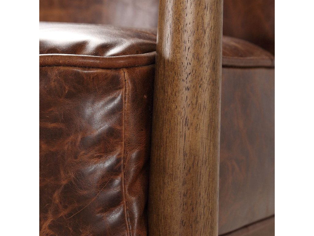 June Accent Chair - Brown Leather - image 4